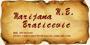 Marijana Bratičević vizit kartica